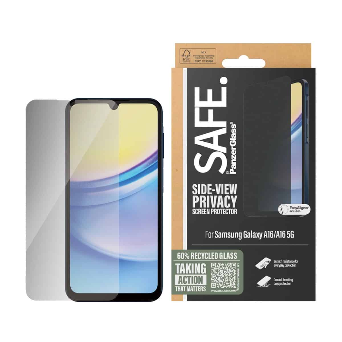 PanzerGlass SAFE. by PanzerGlass® Privacy Screen Protector Samsung A16/A16 5G UWF (SAFE93812) thumbnail