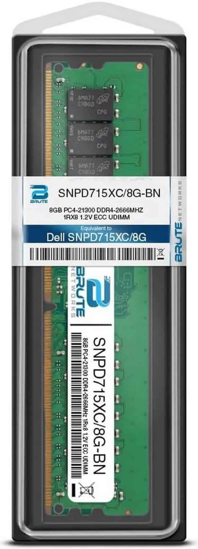 DELL 8GB (1*8GB) 1RX8 PC4-21300V-E DDR4-2666MHZ ECC UDIMM (SNPD715XC/8G) thumbnail