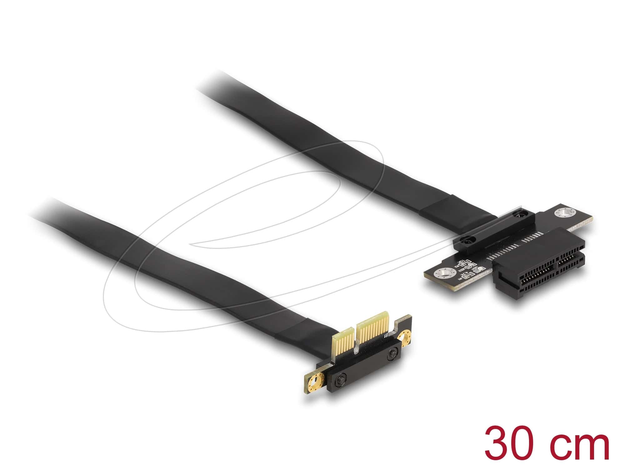 Delock Riser Karte PCI Express x1 Stecker 90° gewinkelt zu x1 Slot mit Kabel 30 cm (88023) thumbnail