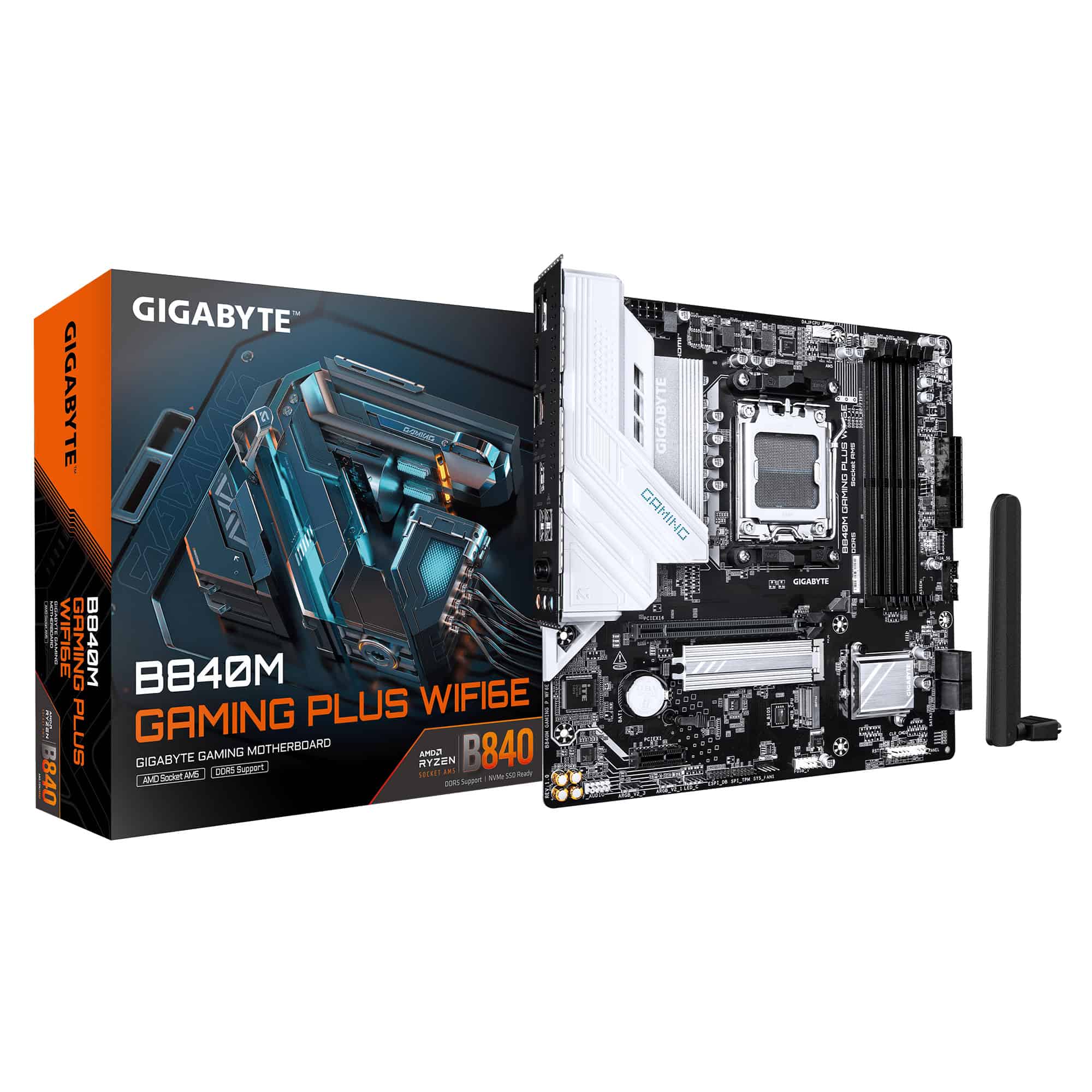 GIGABYTE B840M GAMING PLUS WIFI6E AMD B840 Socket AM5 micro ATX (B840M GAMING P WF6E) thumbnail