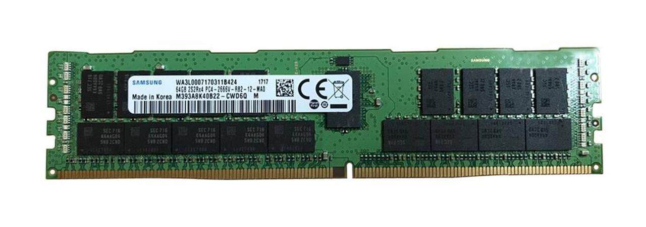 Dell 64 GB RDIMM 288 Pin 2666 MHz (2H 3DS 8G X 4) X 36 4R X 4 (M393A8K40B22-CWD) thumbnail