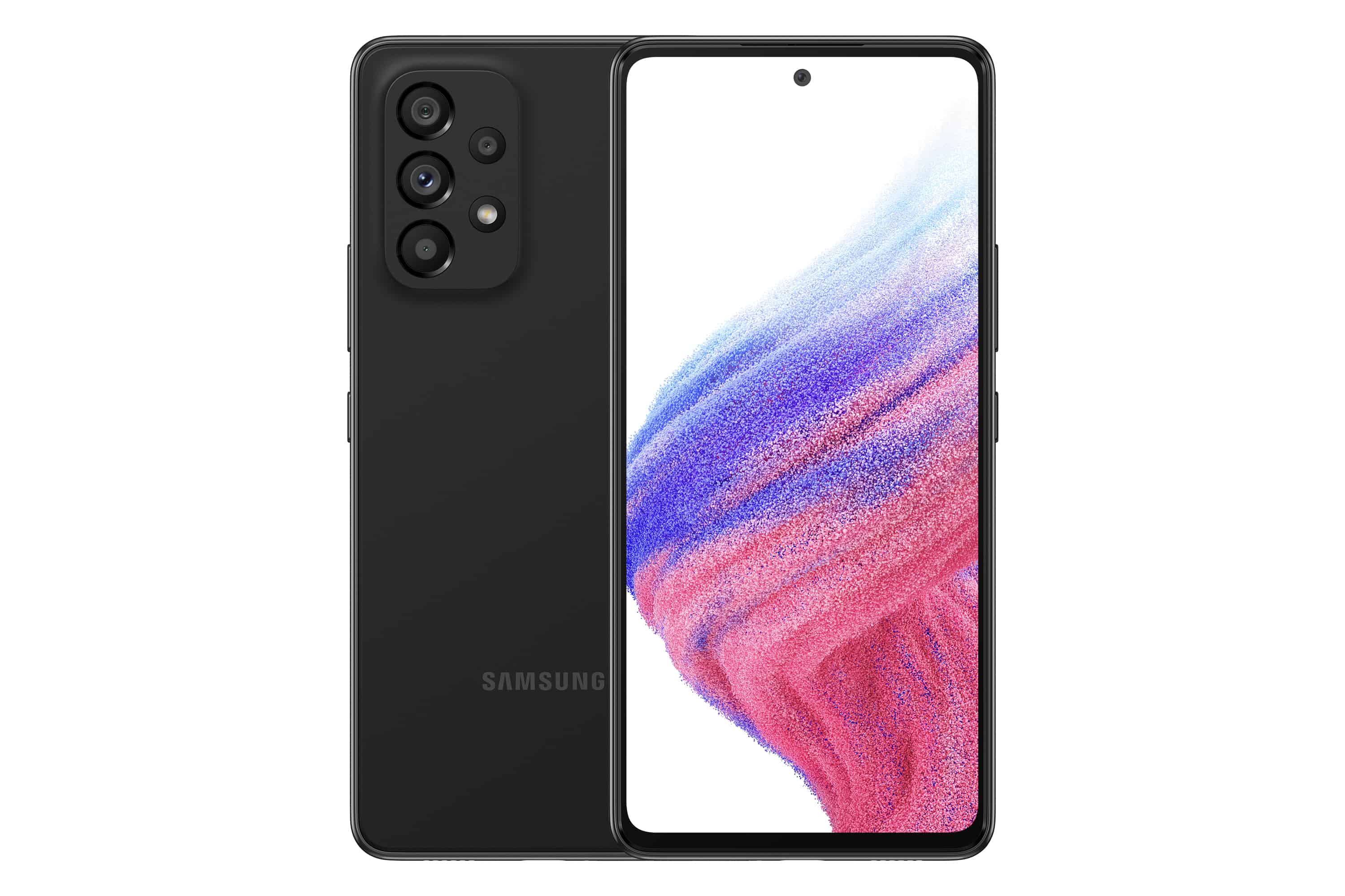 Samsung Galaxy A53 5G Enterprise edition 16,5 cm (6.5) Hybride Dual SIM USB Type-C 6 GB 128 GB 5000 mAh Zwart (SM-A536BZKNEEE) thumbnail Samsung Galaxy A53 5G Enterprise edition 16,5 cm (6.5) Hybride Dual SIM USB Type-C 6 GB 128 GB 5000 mAh Zwart (SM-A536BZKNEEE) thumbnail