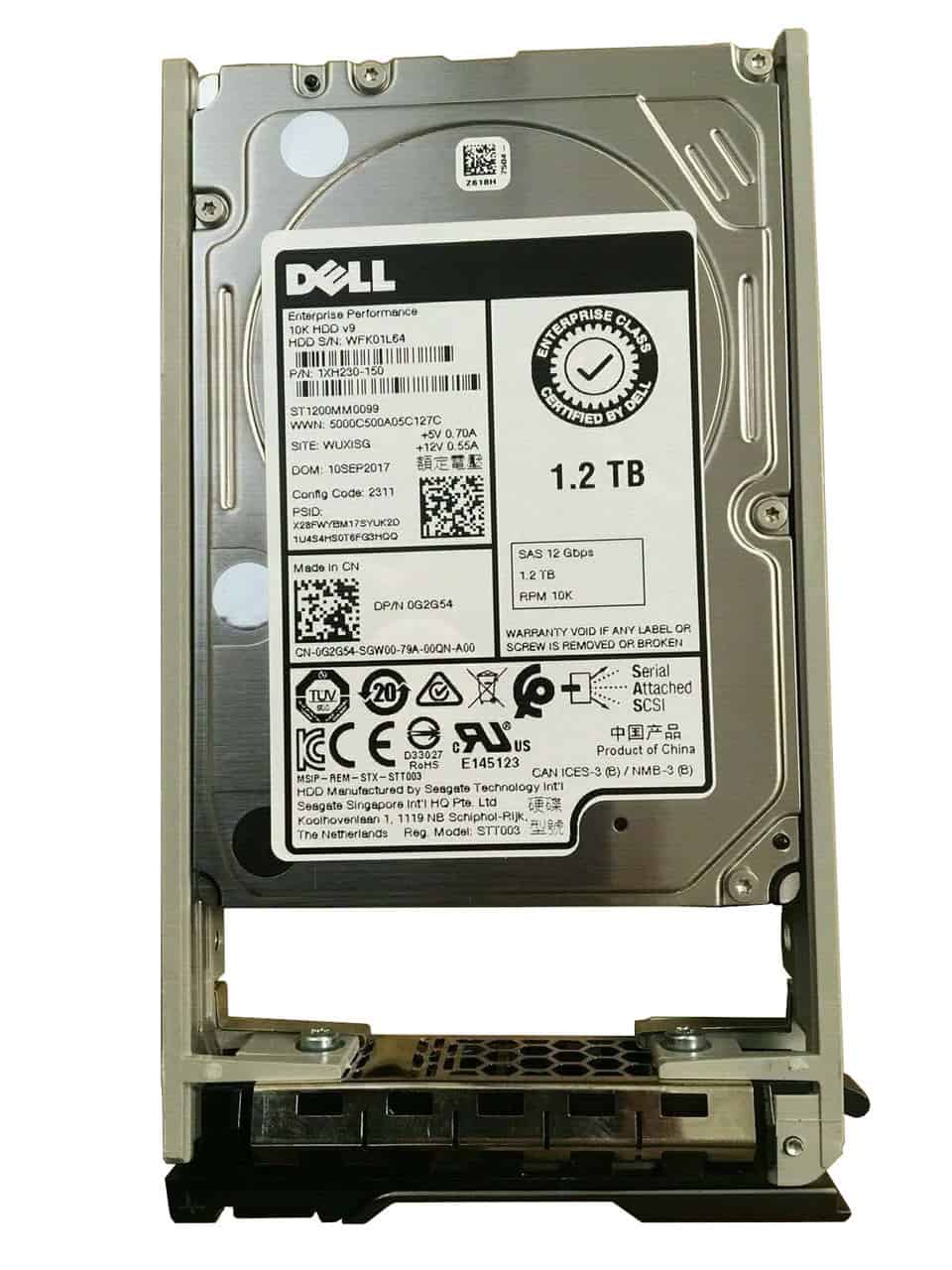 Dell 1.2TB 15MM 12G SAS 10K HDD (G2G54-BGP-RFB) thumbnail