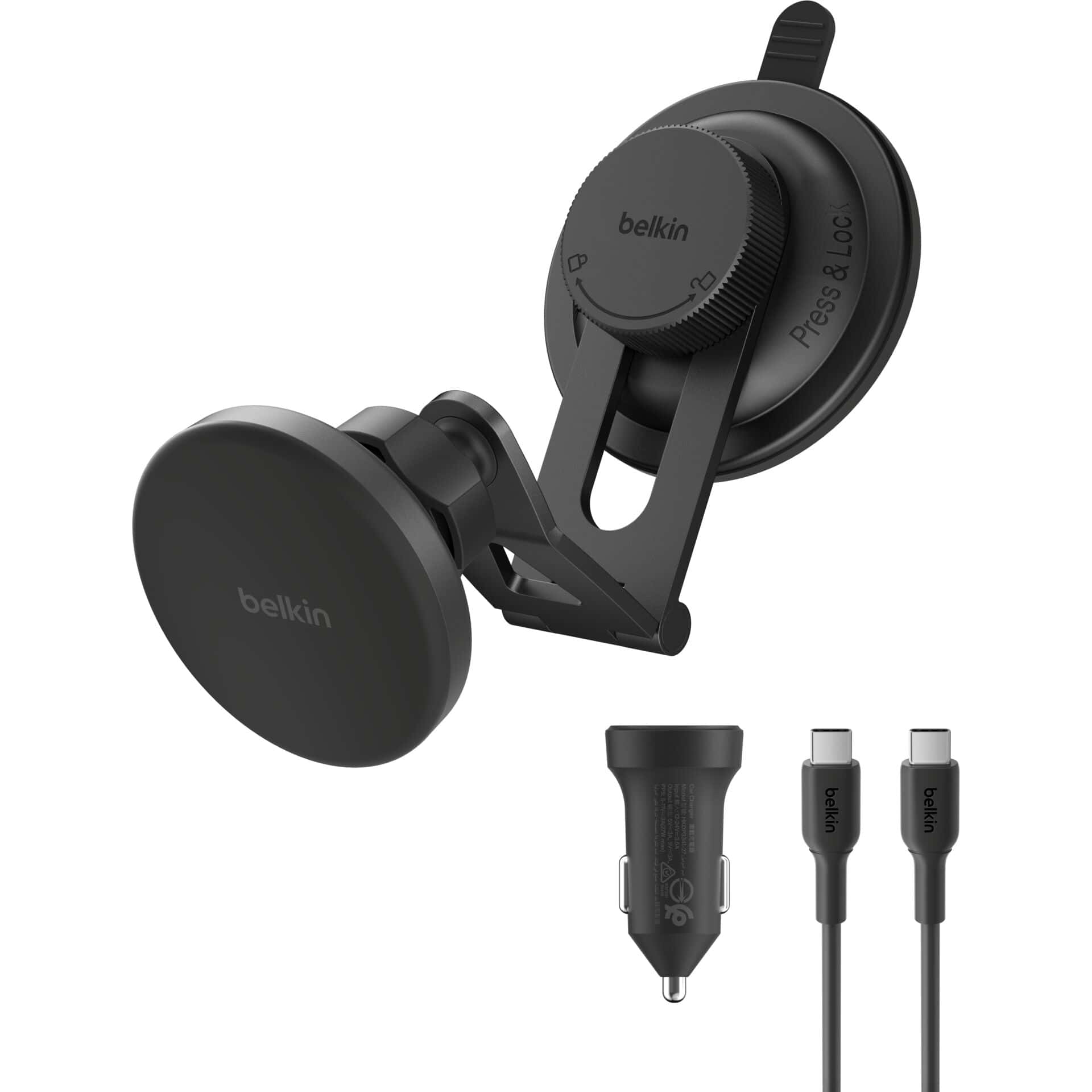 Belkin Magn.kabelloses Kfz-Lade- gert Qi2 m.Halterung WIC013hqBK (WIC013HQBK) thumbnail
