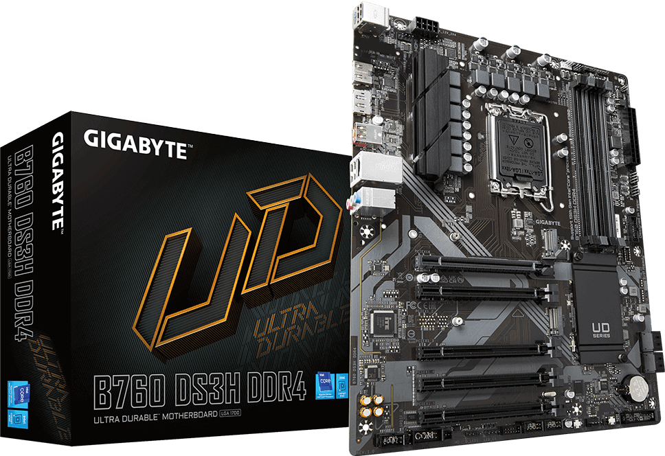 GIGABYTE B760 DS3H DDR4 1.0 Motherboard ATX LGA1700 (B760DS3HDDR4) thumbnail