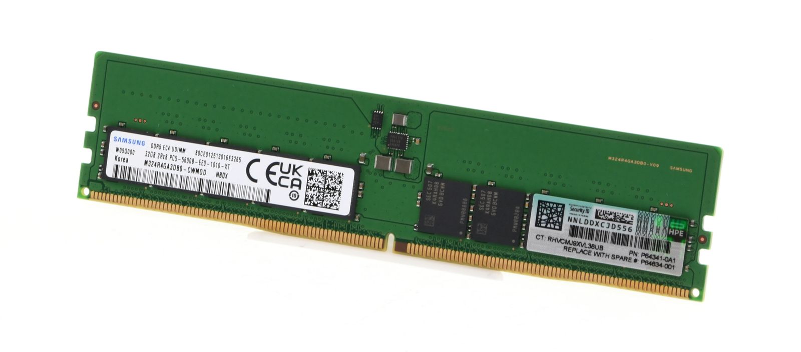 HP 32GB HPE MEM 2Rx8 4800MHz UDIMM (P64634-001) thumbnail