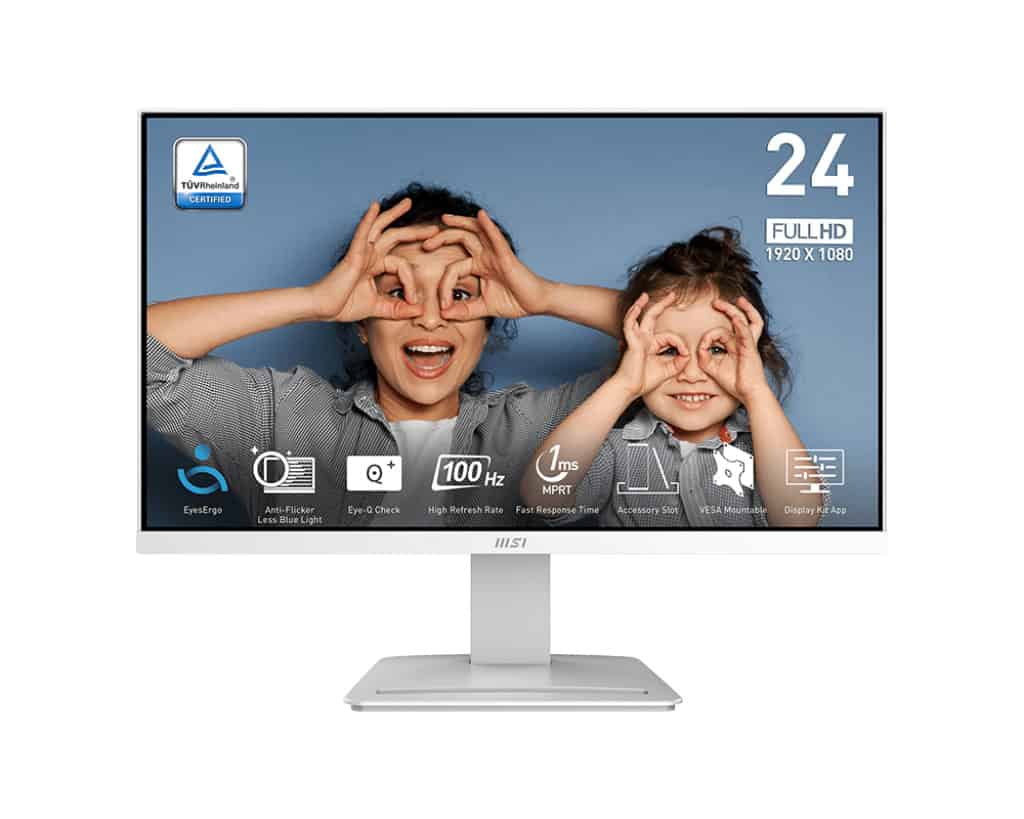 MSI Pro MP2412WDE computer monitor 60,5 cm (23.8") 1920 x 1080 Pixels Full HD LCD Wit (9S6-3BA9CH-083) thumbnail