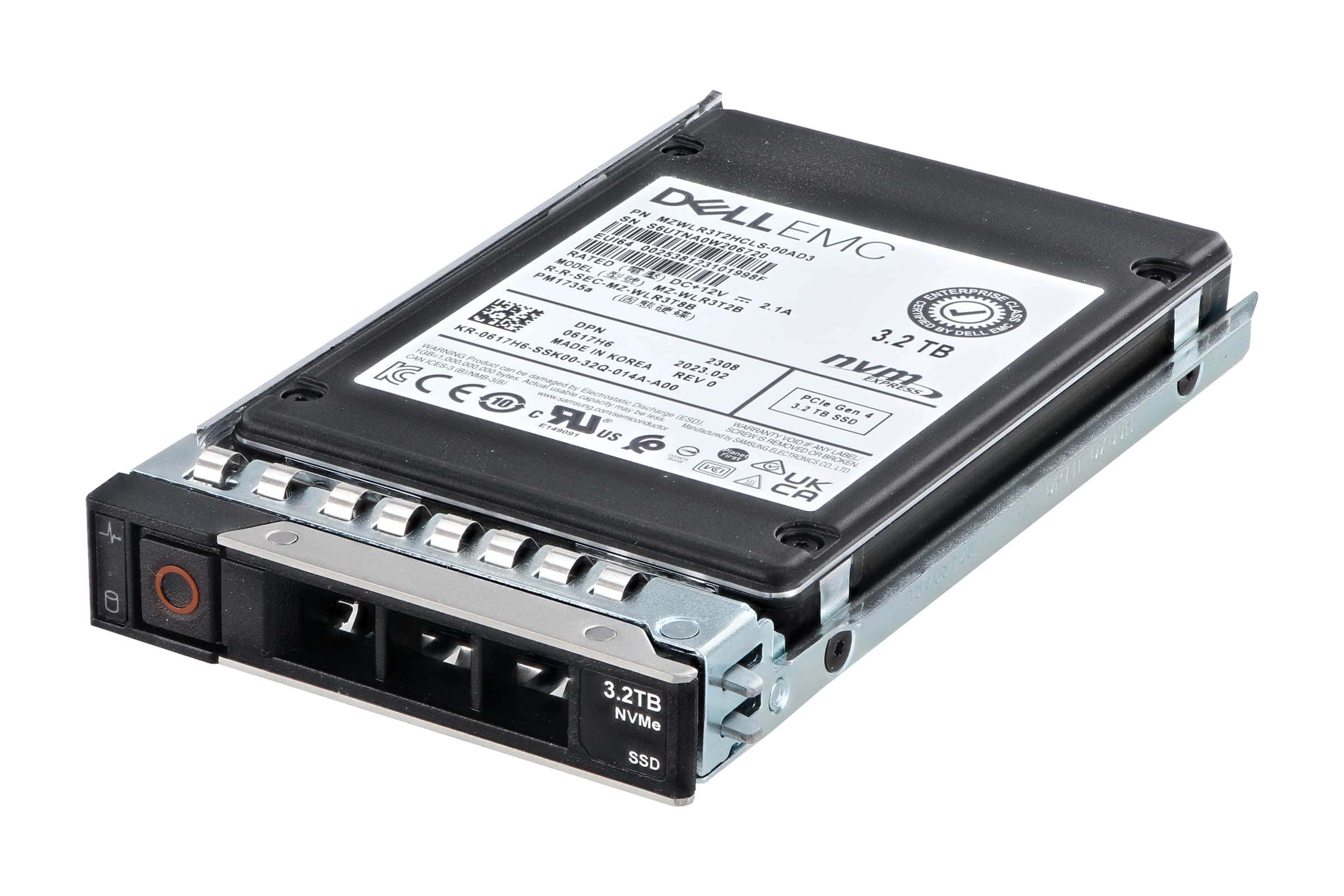 Dell 3.2TB SSD SFF NVMe PCI-e Gen4 (617H6-RFB) thumbnail