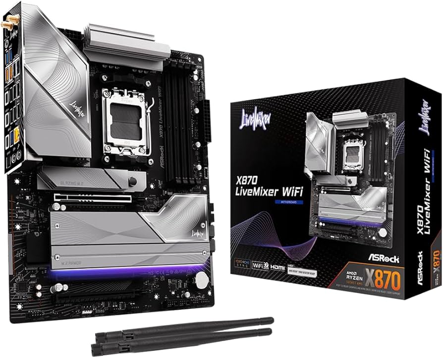 ASRock X870 LiveMixer WiFi Mainboard (90-MXBTA0-A0UAYZ) thumbnail