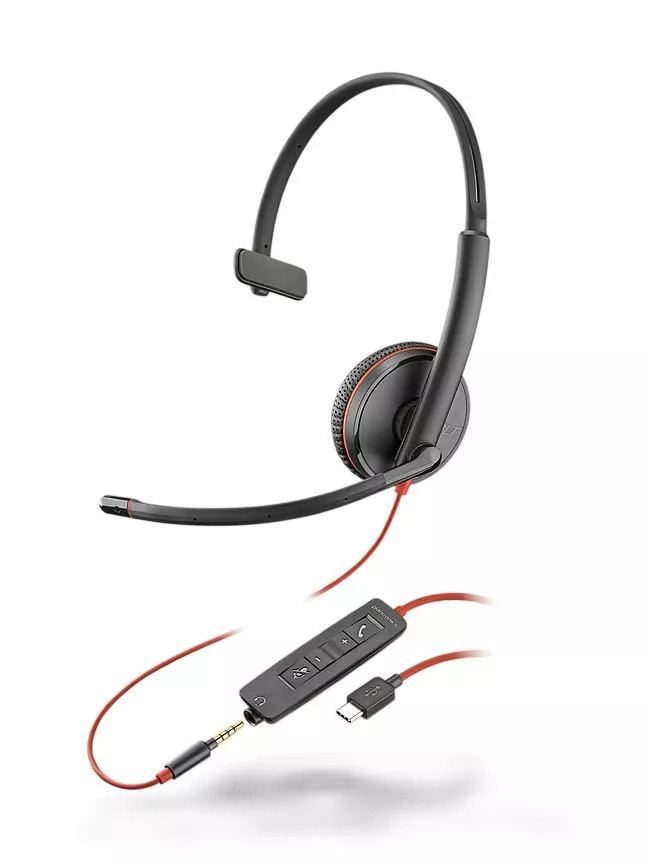 HP Poly Plantronics Blackwire 3215 Headset, Mono, USB-C und 3,5mm- Klinke, Unified Communication optimiert (209750-201) thumbnail