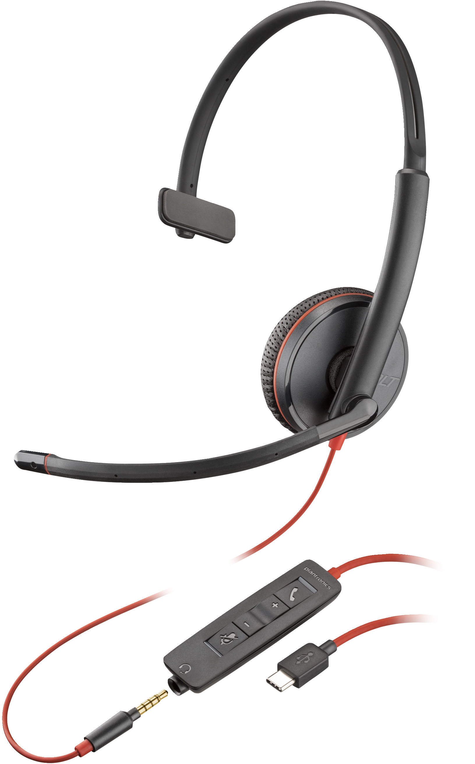HP Poly Blackwire C3215 mono headset + draagtas (bulk) (80S05A6) thumbnail