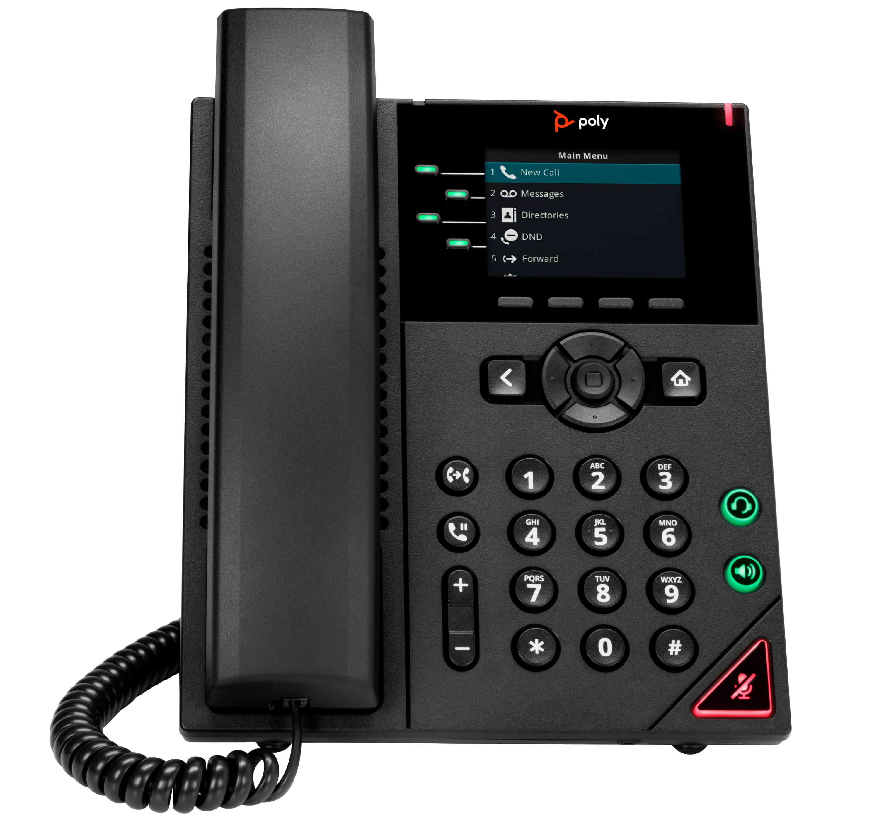 HP Poly VVX 250 4-lijns IP-telefoon met PoE-ondersteuning (89B62AA) thumbnail
