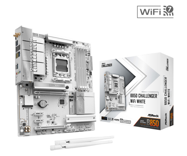 ASROCK B850M Challenger WiFi DDR5 AM5 White 90-MXBU50-A0UAYZ retail (90-MXBU50-A0UAYZ) thumbnail