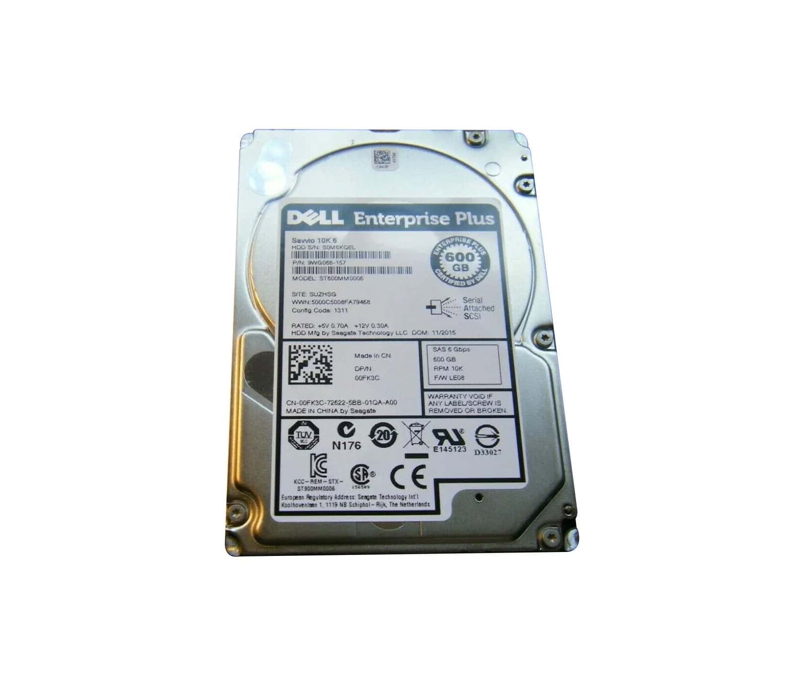 Dell 600GB 2.5 10K 6G SAS HDD (9WG066-157-RFB) thumbnail