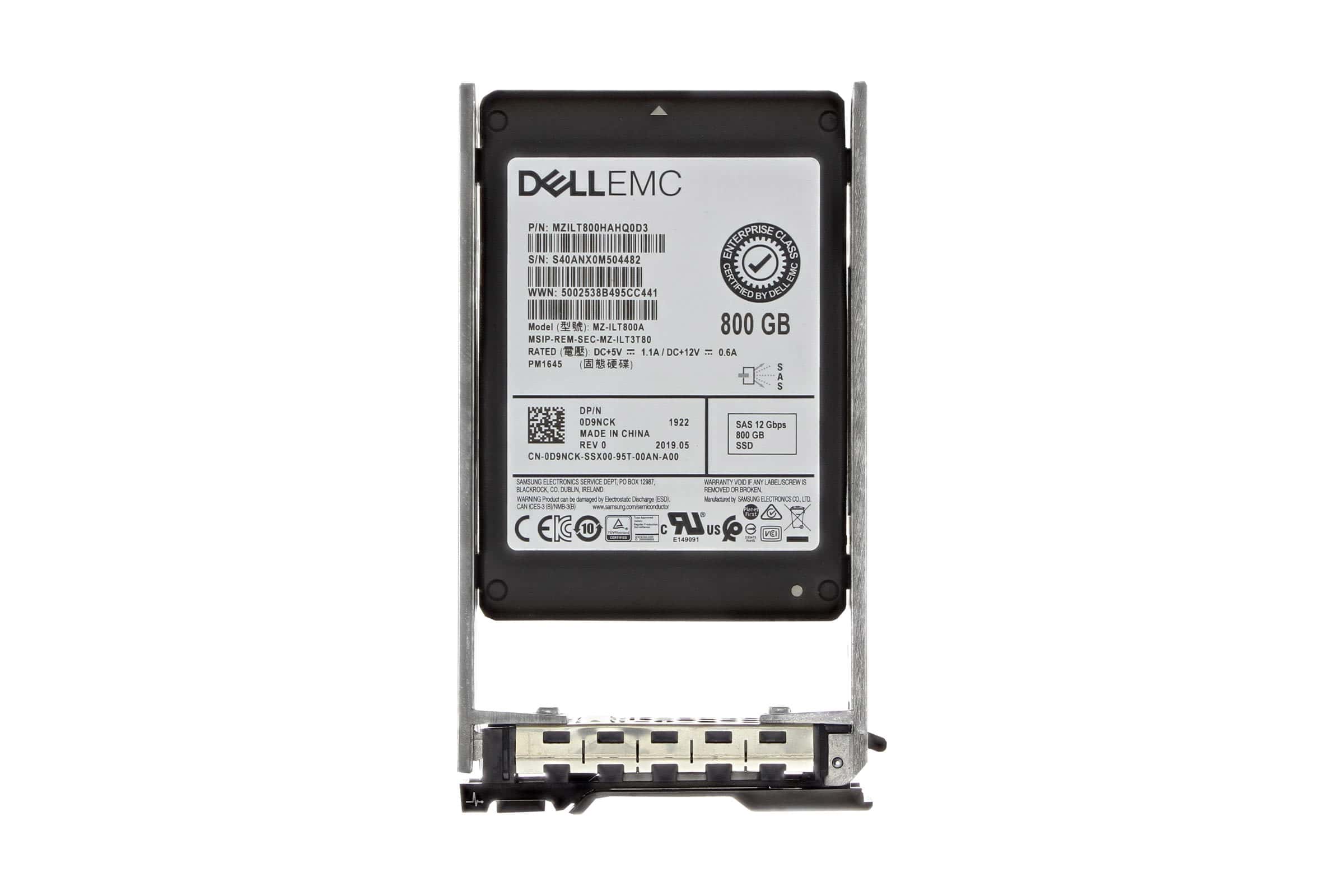Dell SAMSUNG 800GB 12G 2.5INCH MU (D9NCK-RFB) thumbnail