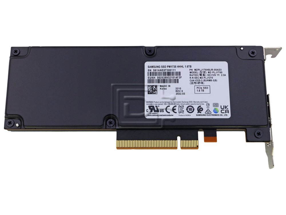 Dell 1.6TB SSD NVMe PCI-e Gen4 MIX (Y7D7D-RFB) thumbnail