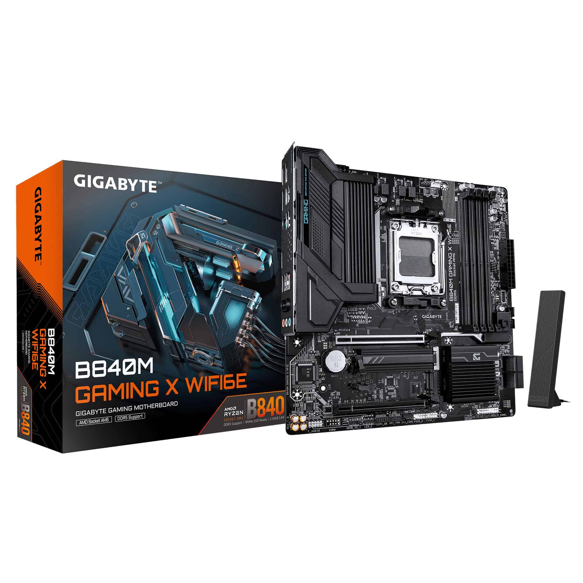 GIGABYTE B840M GAMING X WIFI6E AMD B840 Socket AM5 micro ATX (B840M GAMING X WIFI6E) thumbnail