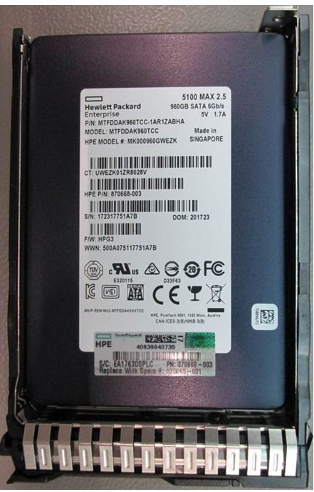 HP 960GB SATA MU SFF SC DS SSD (MK000960GWEZK-RFB) thumbnail