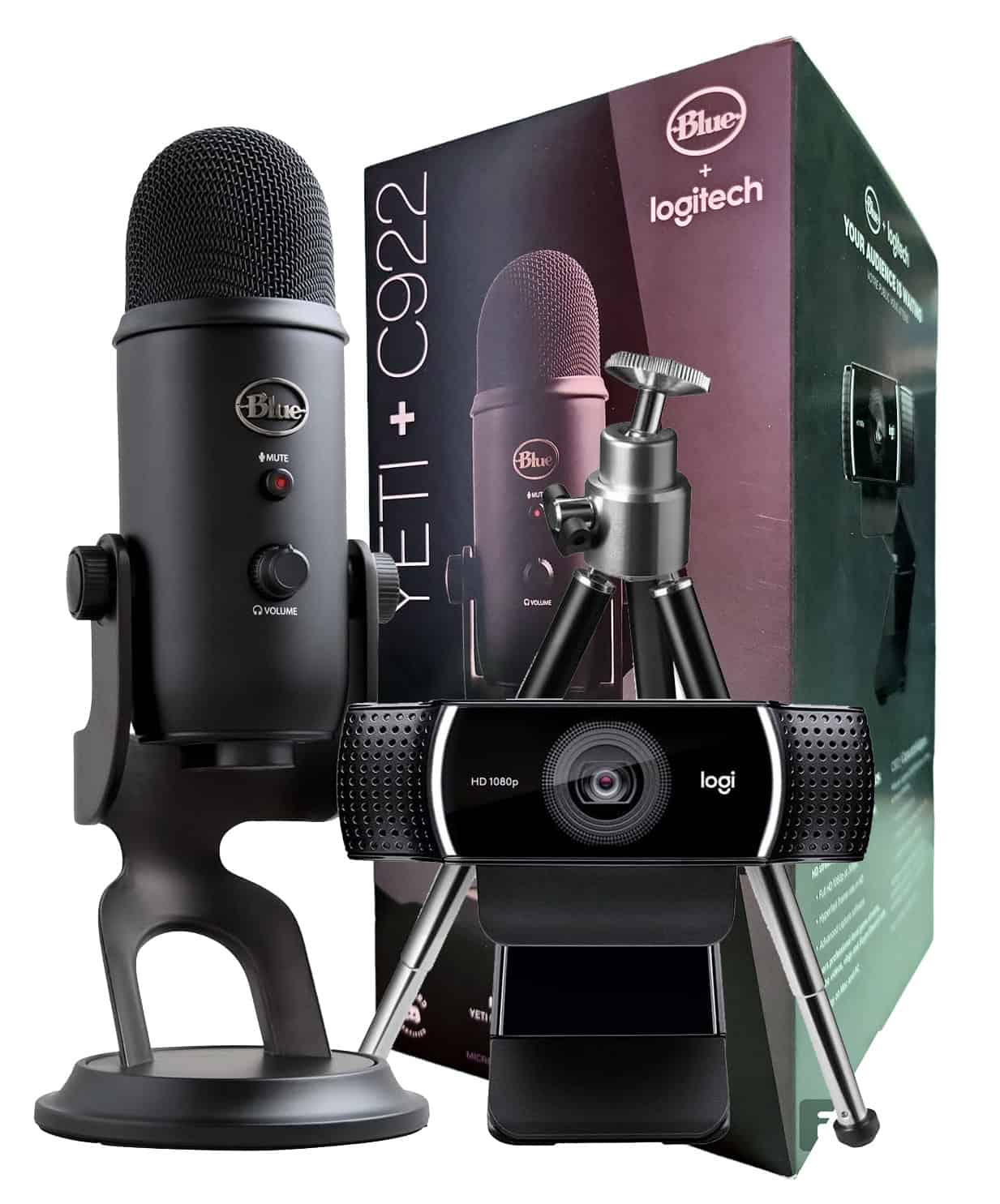 LOGITECH, YETI/C922 BNDL - BLACKOUT - EMEA (988-000485) thumbnail