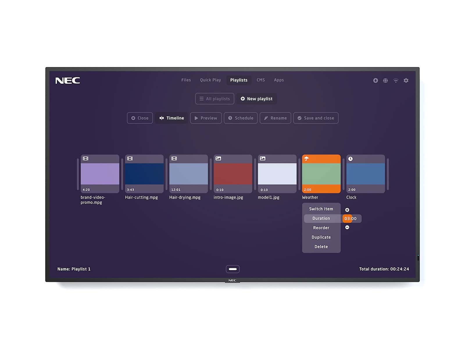 NEC MultiSync P495-MPi4 Digitale signage flatscreen 124,5 cm (49") IPS 700 cd/m² 4K Ultra HD Zwart Type processor 24/7 (60005377) thumbnail