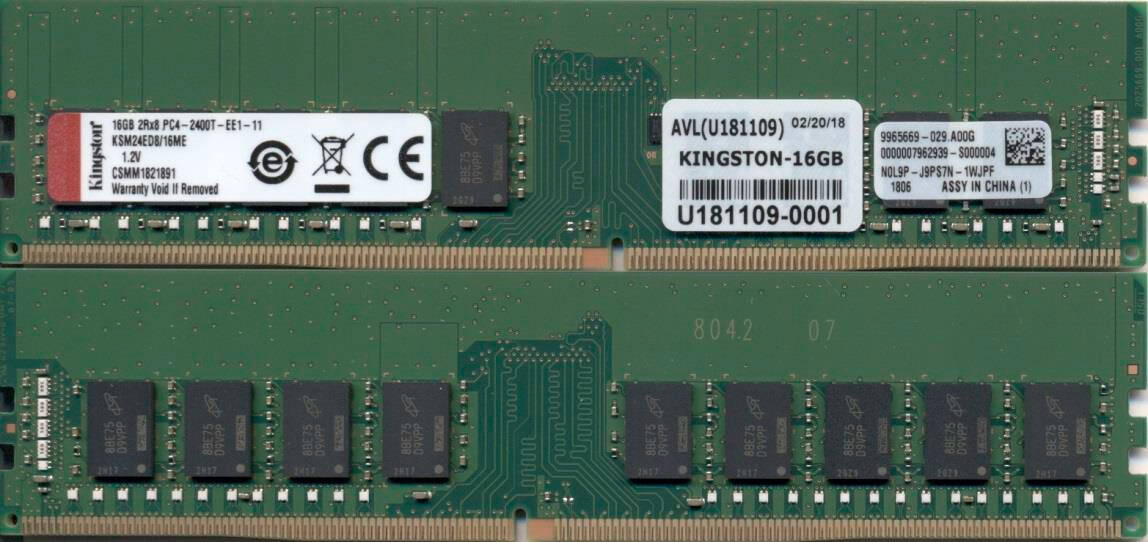 Kingston Technology KSM24ED8/16ME geheugenmodule 16 GB 1 x 16 GB DDR4 288-pin DIMM ECC (KSM24ED8/16ME) thumbnail