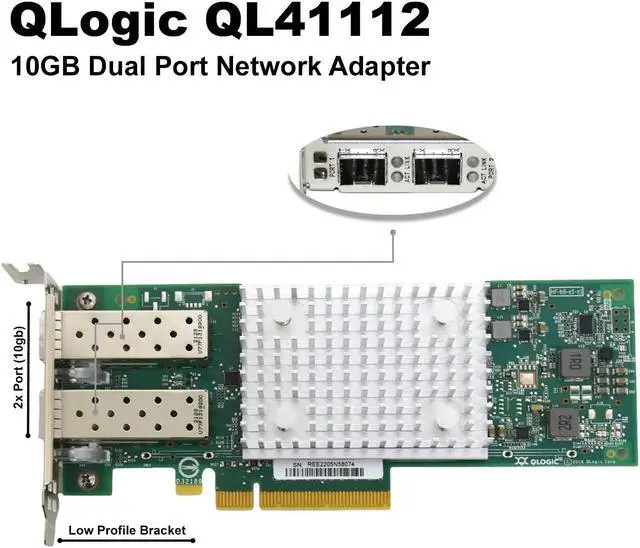 Dell QLOGIC 2X 10GB + 2X 1GB RJ45 (00D1WT-RFB) thumbnail