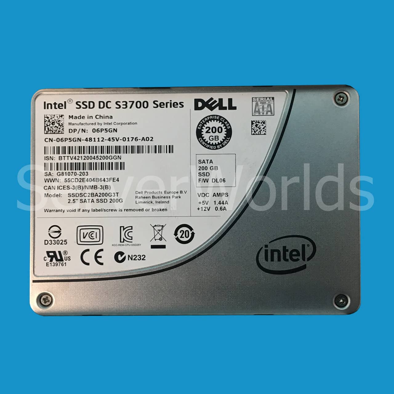 Dell 200GB 2.5IN MLC SATA 6GBS SSD (06P5GN-RFB) thumbnail