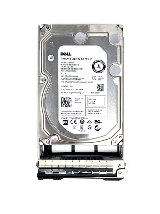 Dell 6TB 7.2K 6G 3.5INCH SAS HDD (0NWCCG-RFB) thumbnail