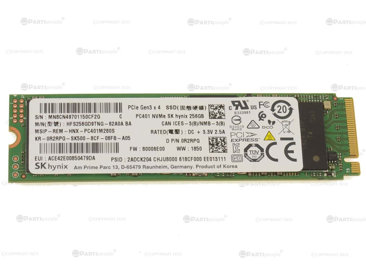 Dell 256GB NVMe M.2 SSD (0R2RPG-RFB) thumbnail