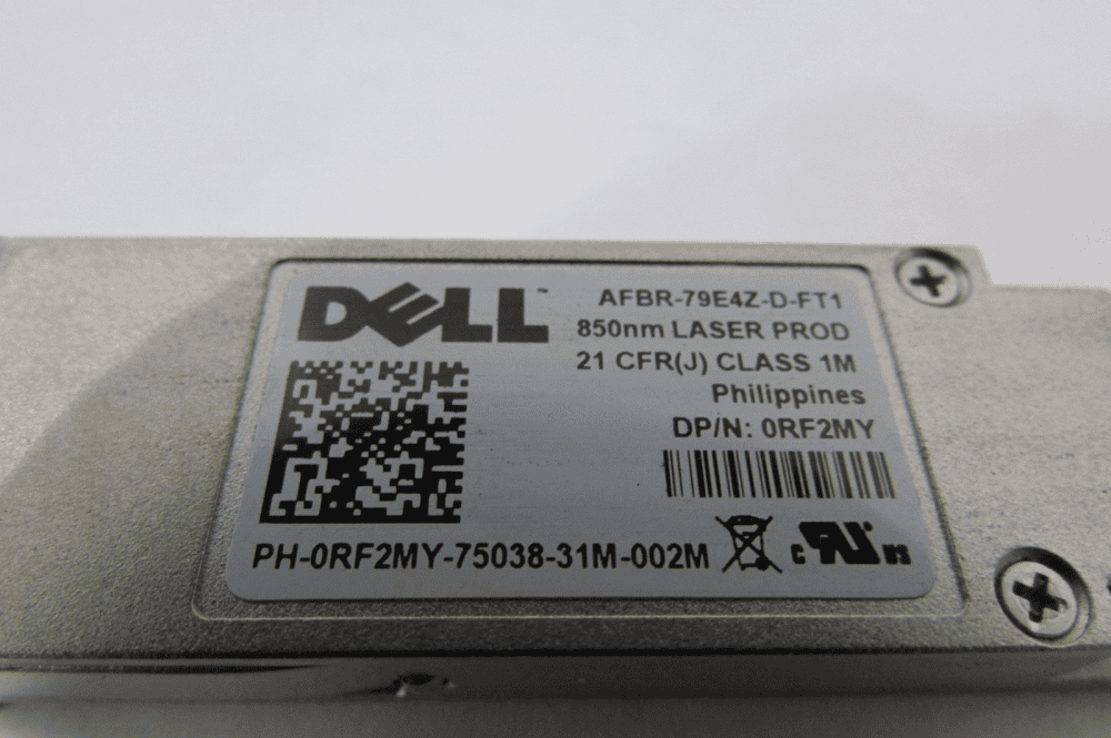 Dell FORCE 10 40GBE 850NM QSFP+ (0RF2MY-RFB) thumbnail