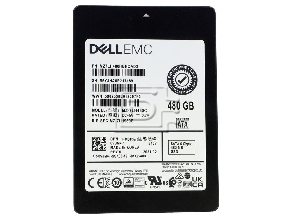 Dell SSDR 1600G SATA 2.5 WI SM865 (47J3K-RFB) thumbnail