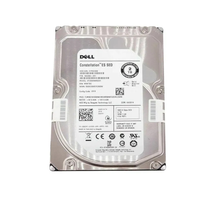 Dell CMPL 2TB 7.2K 6G SAS 3.5 HDD (9YZ268-080-CML-RFB) thumbnail