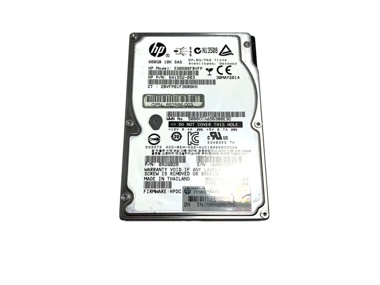HP 146GB SAS 2.5IN (442819-B21-RFB) thumbnail