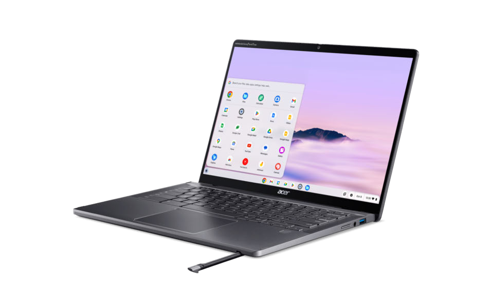 Acer Chromebook CPE794-1N-TCO-73CP Intel Core Ultra 7 155U 35,6 cm (14") Touchscreen WUXGA 16 GB LPDDR5x-SDRAM 256 GB SSD Wi-Fi 6E (802.11ax) ChromeOS US International Grijs (NX.J31EH.007) thumbnail