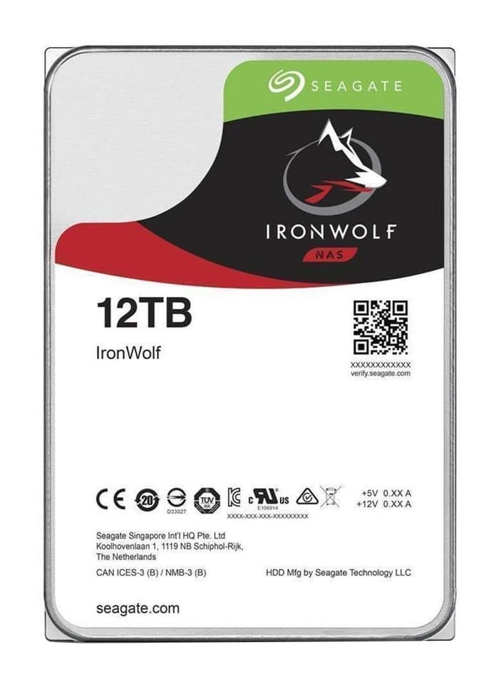 Seagate NAS HDD IronWolf interne harde schijf 12 TB 7200 RPM 256 MB 3.5" SATA III (ST12000VN0008) thumbnail