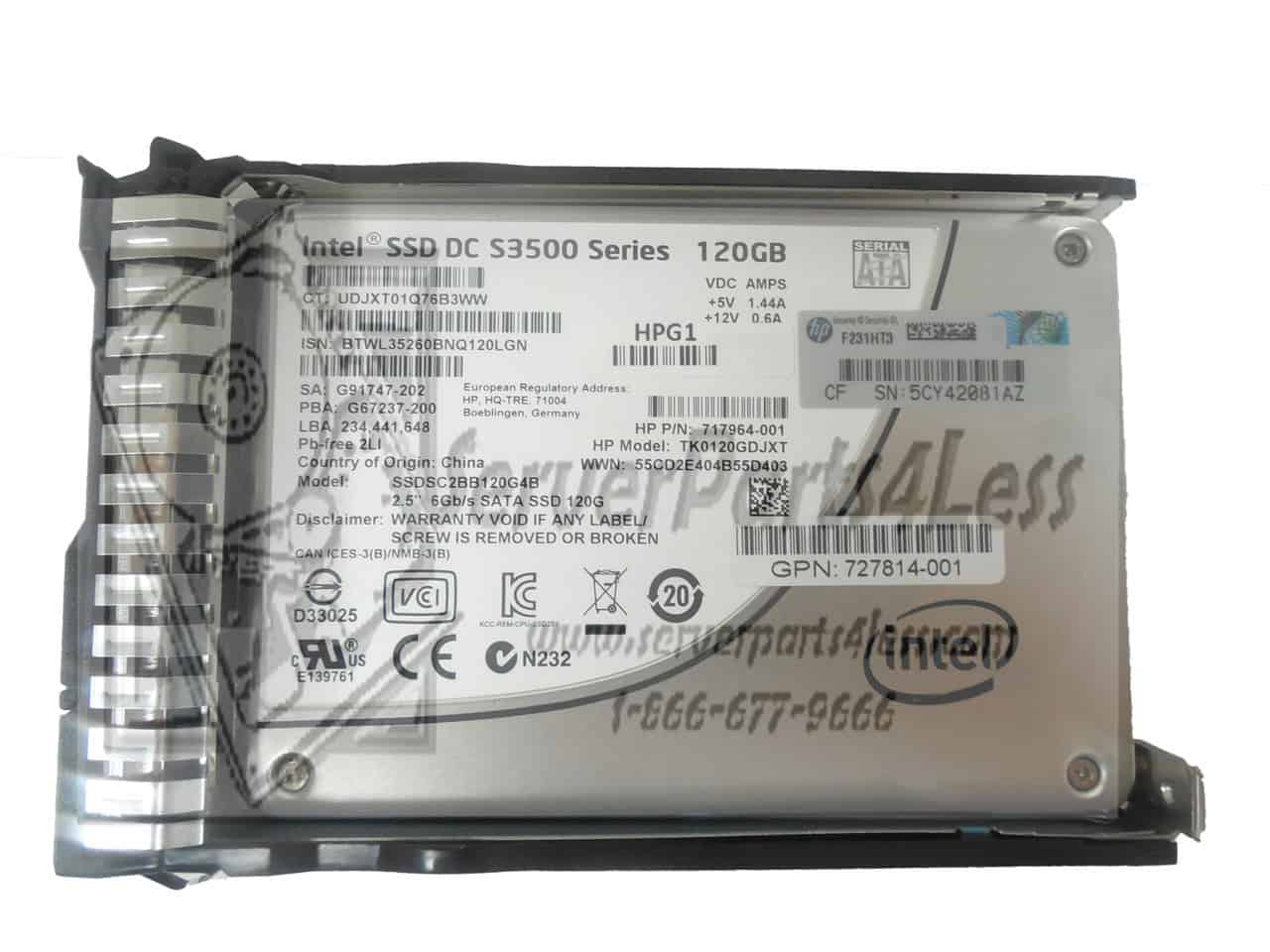 HP 120GB SATA Solid State Drive (718136-001-RFB) thumbnail