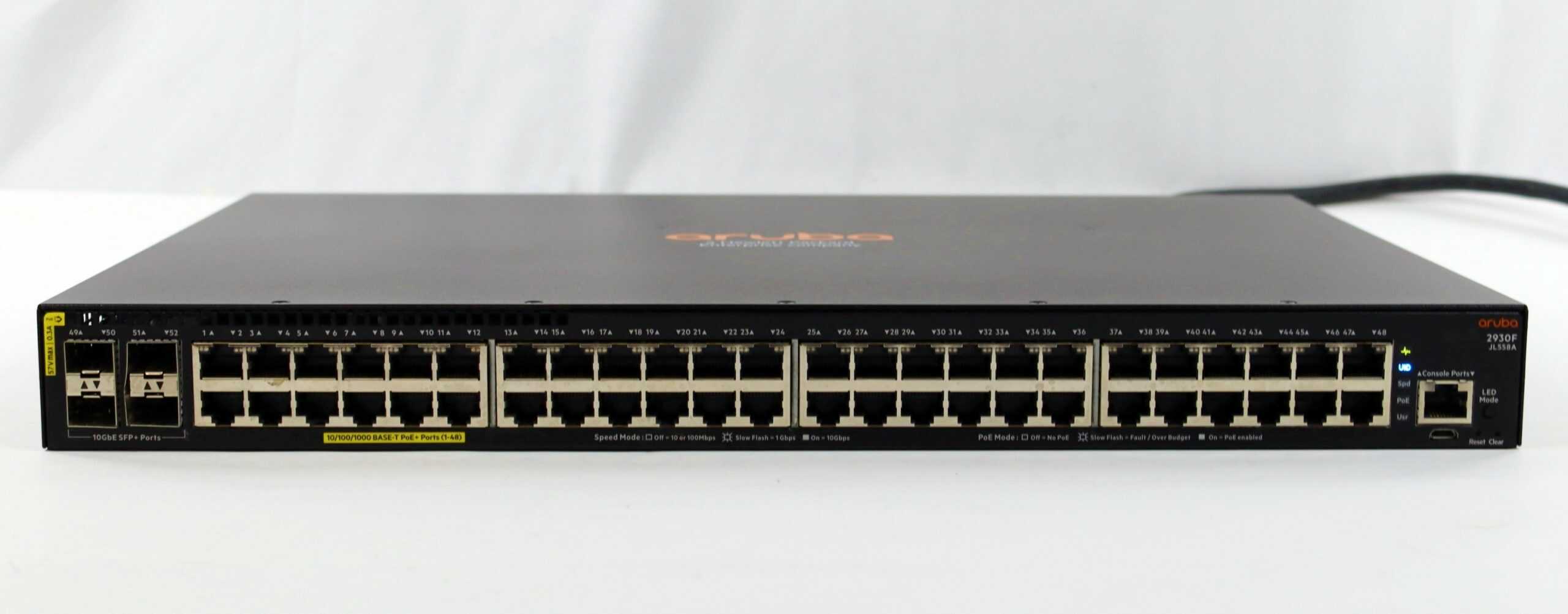 HP ARUBA 2930F 48GPOE+4SFP (JL558A-RFB) thumbnail