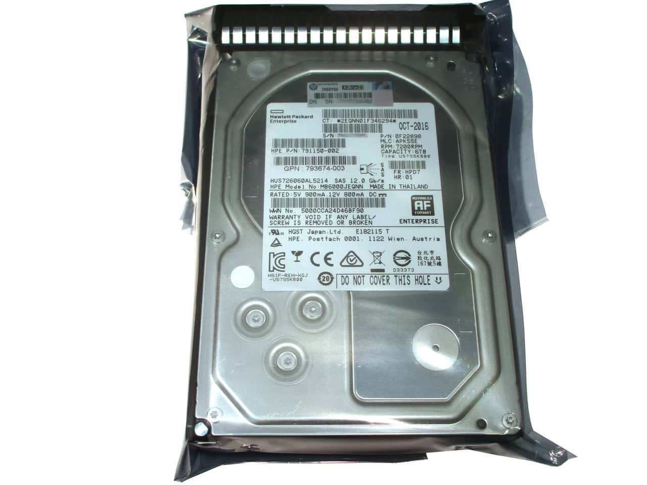 HP 6TB 12G SAS 7.2K 3.5in 512e (793671-B21) thumbnail
