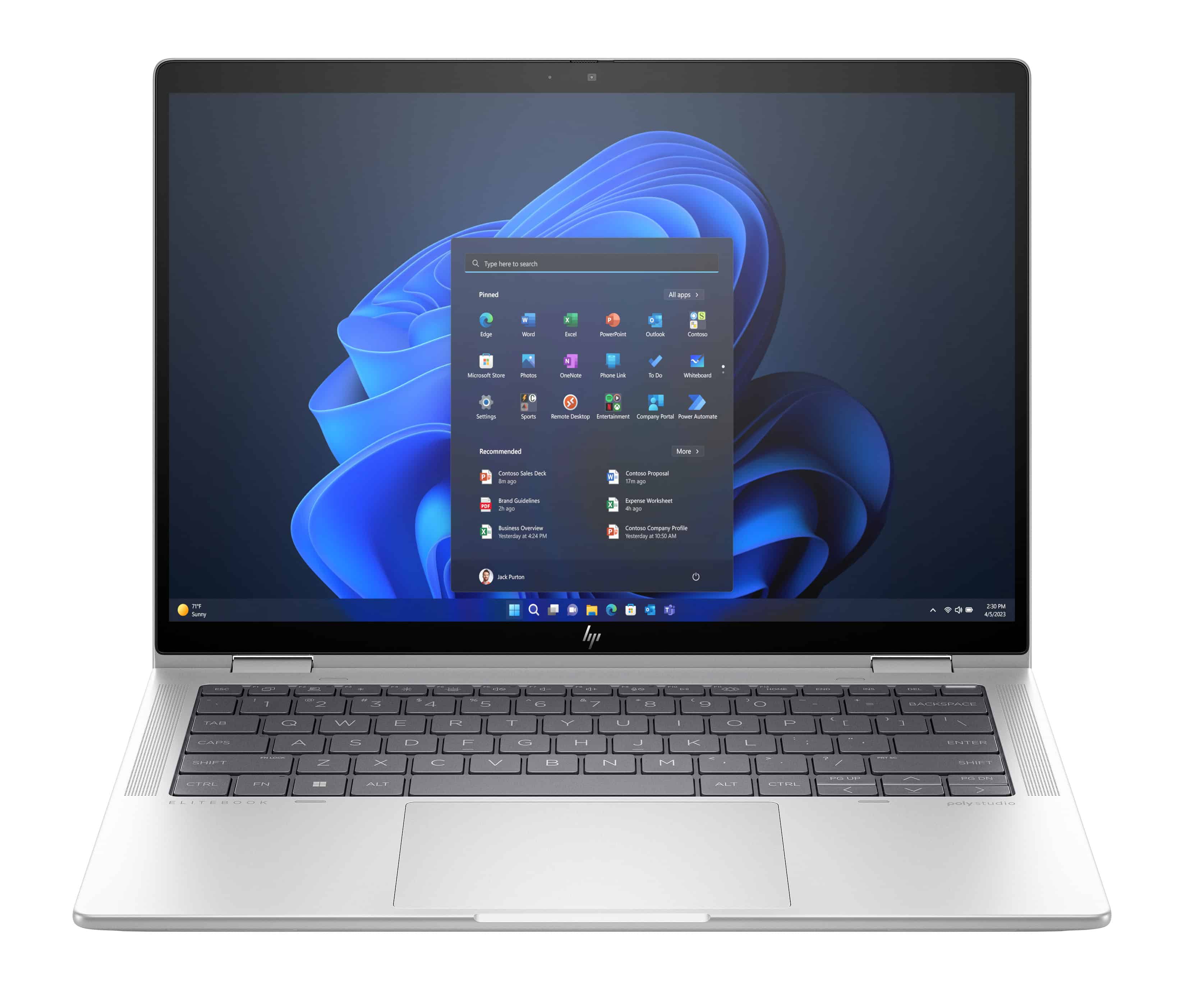 HP Elite x360 1040 G10 Intel Core Ultra 7 155H Hybride (2-in-1) 35,6 cm (14") Touchscreen WUXGA 32 GB LPDDR5x-SDRAM 1 TB SSD Wi-Fi 6E (802.11ax) Windows 11 Pro AI PC Zilver (B68ZGET#ABH) thumbnail