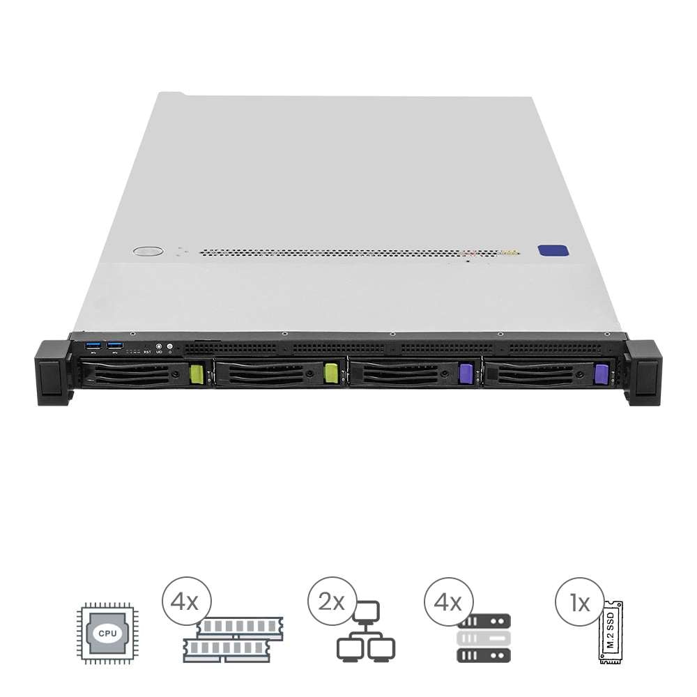 ASRock Barebone 1U Single Sockel AM5 1U4L2E-B650 RPSU (1U4L2E-B650 RPSU) thumbnail
