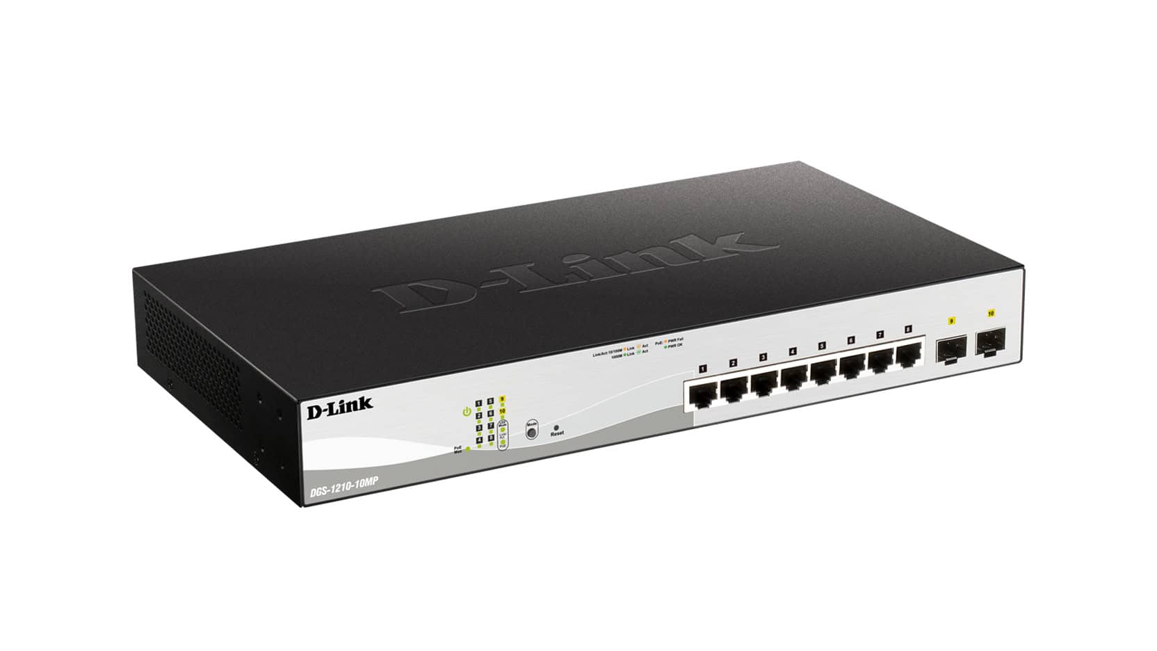 D-Link DGS-1210-10MP netwerk-switch Managed L2/L3 Gigabit Ethernet (10/100/1000) Power over Ethernet (PoE) Zwart (DGS-1210-10MP) thumbnail