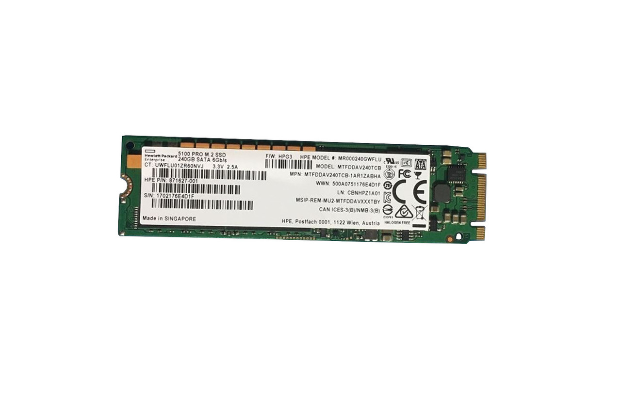 HP SSD 240GB SATA M.2 2280 MU DS (875850-001-RFB) thumbnail