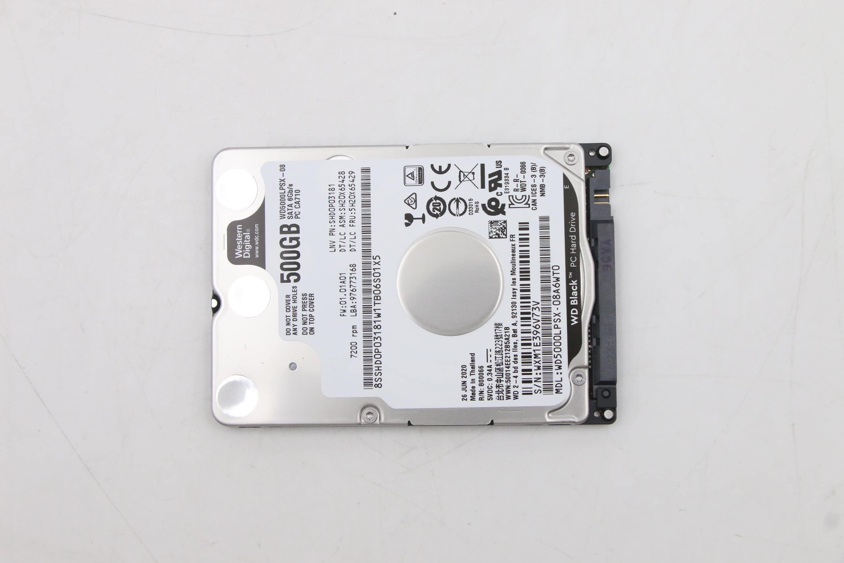 Lenovo ThinkPad 500GB 7.2K 6G SATA 2.5inch SAS HDD (01FR404) thumbnail