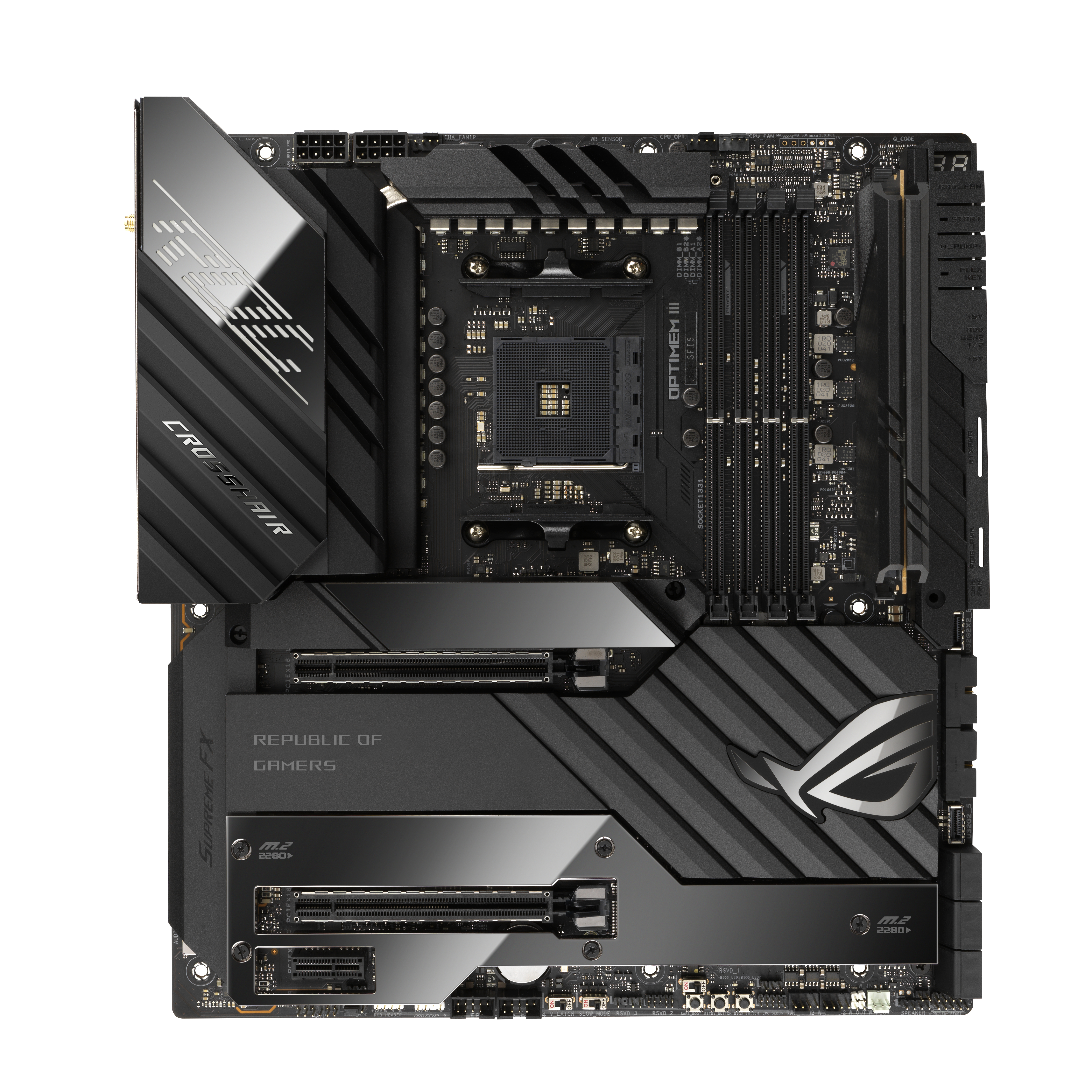 ASUS ROG Crosshair VIII Extreme AMD X570 Socket AM4 Verlengd ATX (90MB1860-M0EAY0) thumbnail
