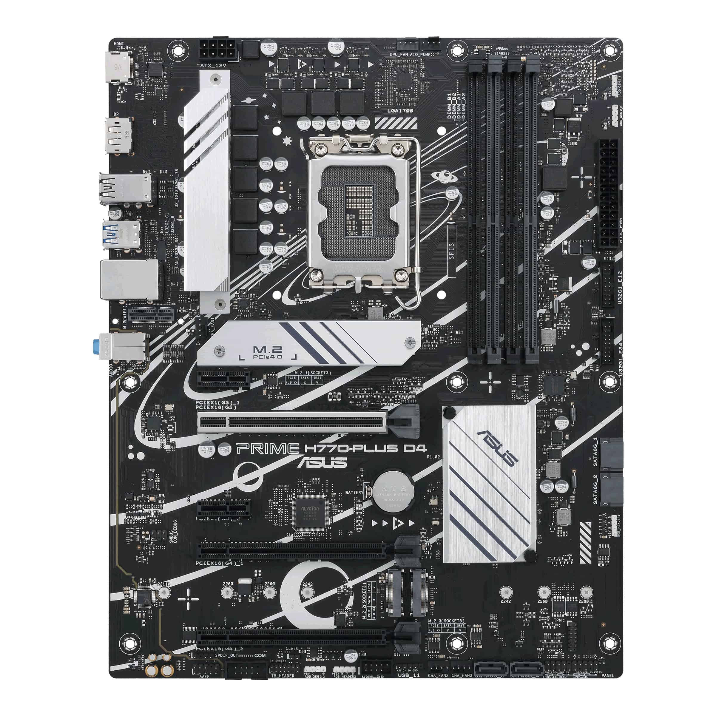 ASUS PRIME H770-PLUS D4 Intel H770 LGA 1700 ATX (90MB1CU0-M0EAY0) thumbnail