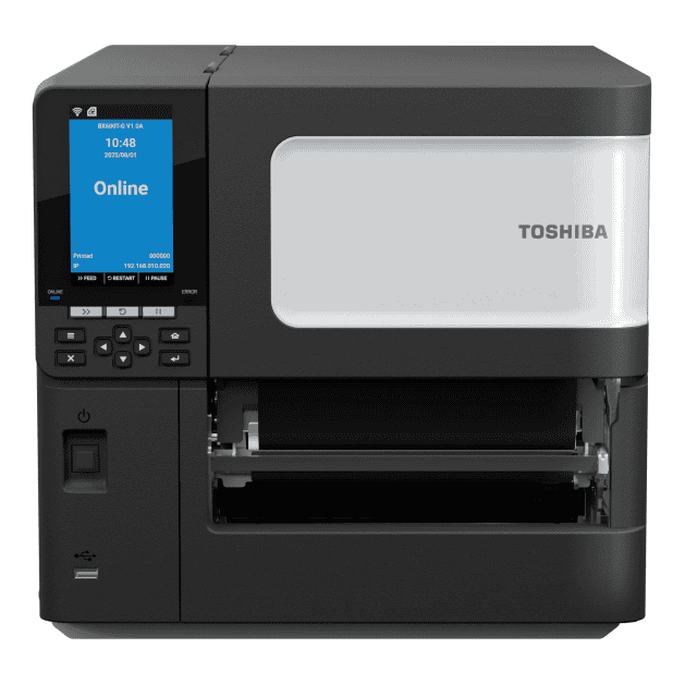 Toshiba BX420T-GS02-QM-S, Thermodir/trans.drucker, 300dpi, USB-, LAN Port, Color Display, Flat Head, A-BRID Betriebssystem (1822 (18221169009) thumbnail