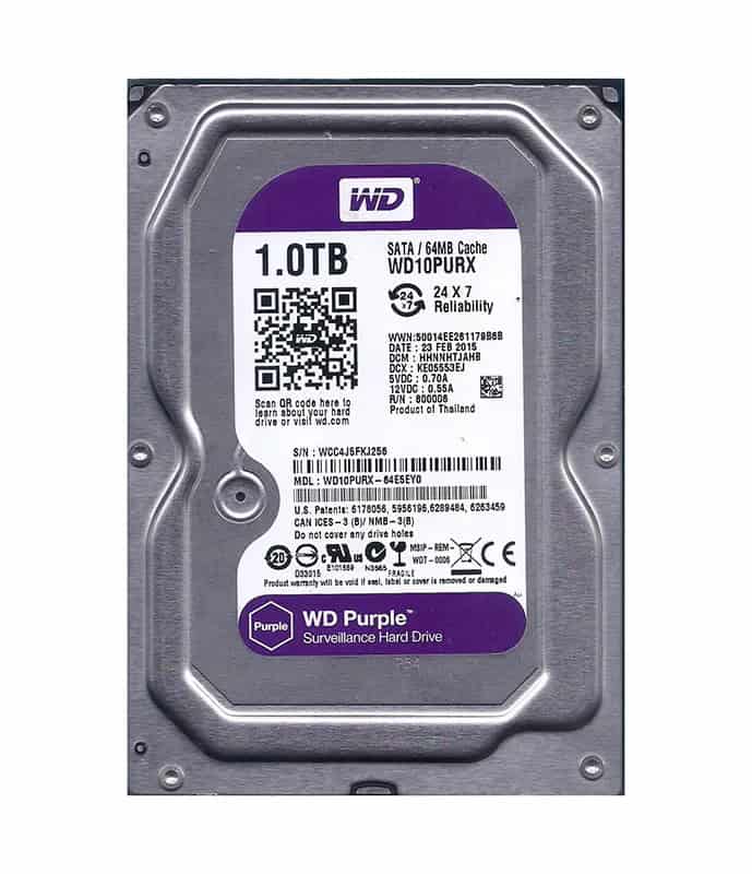 Western Digital WD Purple WD10PURX - Festplatte - 1TB - intern - 8,9 cm (3.5) - IntelliPower - SATA-600 - Puffer: 64MB (WD10PURX (WD10PURX) thumbnail