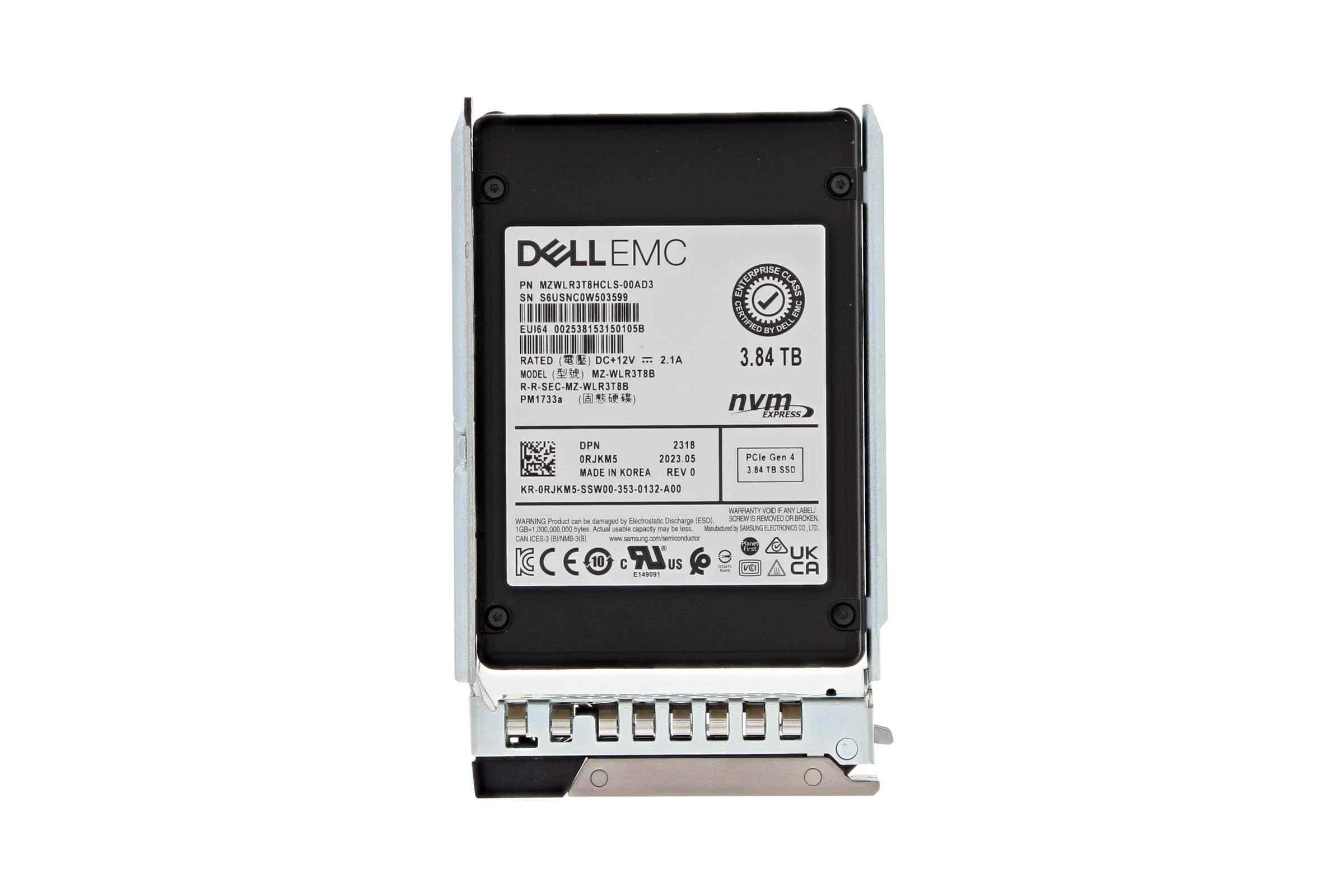 Dell 3.84TB SSD 2.5 NVMe PCI-e (RJKM5-RFB) thumbnail
