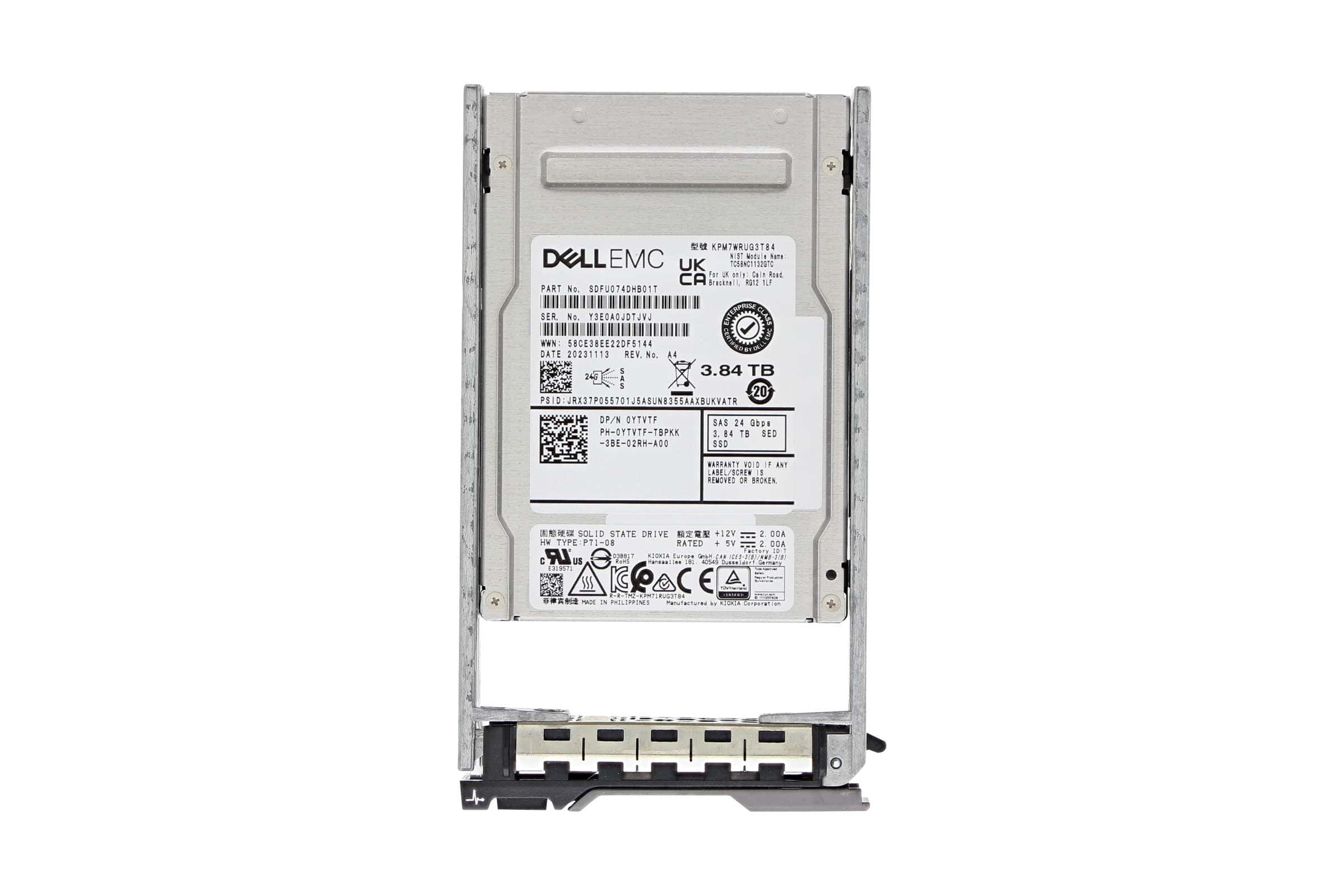 Dell 3.84TB SSD 2.5 SAS 24G RI (YTVTF-RFB) thumbnail