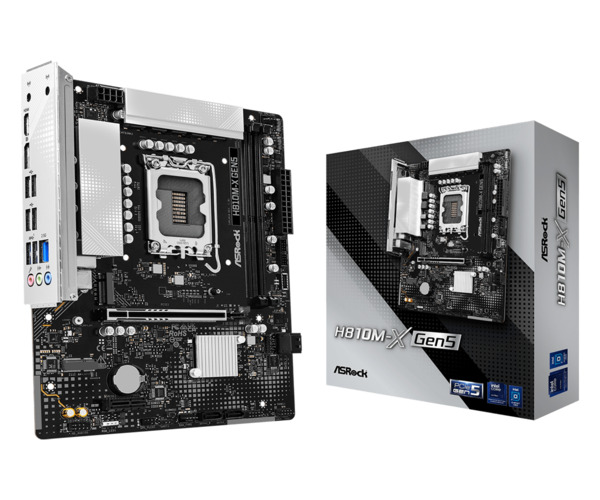 ASRock H810M-P Gen5             1851 mATX HDMI DP      DDR5 (90-MXBUE0-A0UAYZ) thumbnail